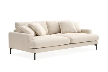 Menard Premium 4-personers Dyb Sofa i Chenille - Lys Beige - Møbler - Sofaer - 4 seter sofa