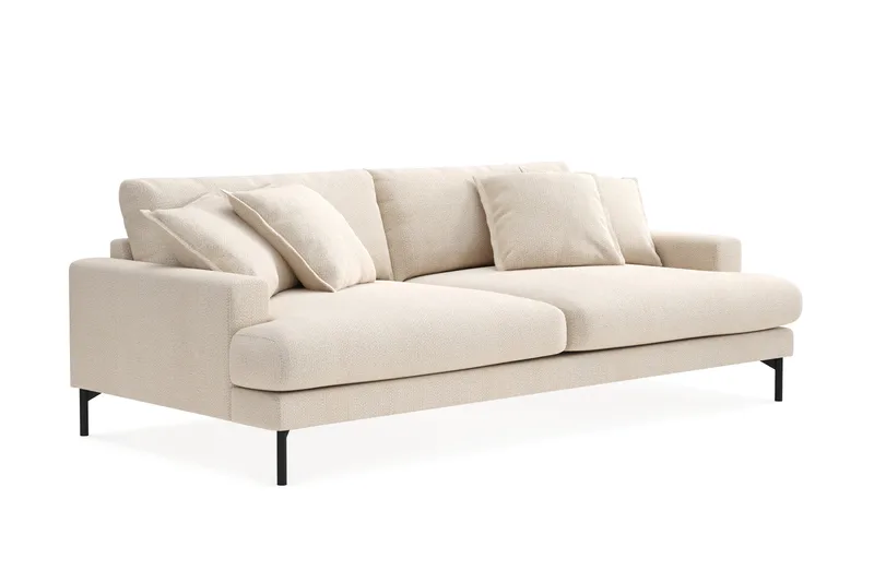 Menard Premium 4-personers Dyb Sofa i Chenille - Lys Beige - Møbler - Sofaer - 4 seter sofa