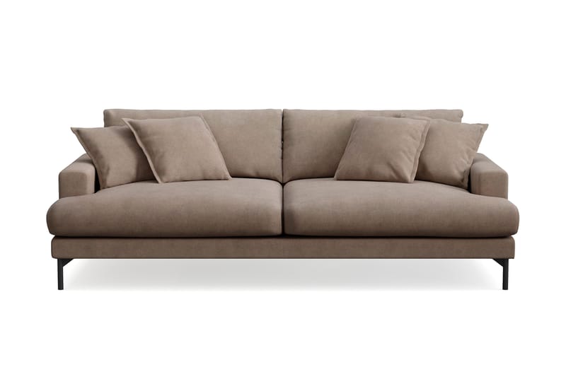 Menard Premium 4-seters dyp sofa i stoff - Brun - Møbler - Sofaer - 4 seter sofa