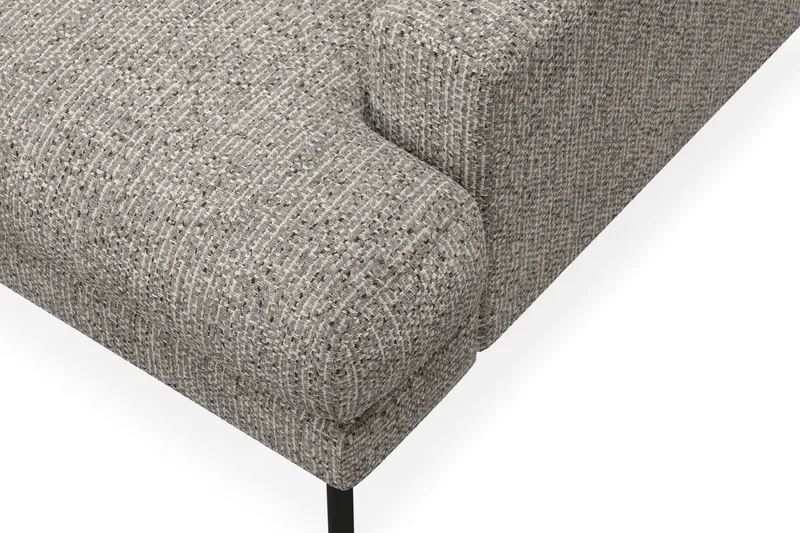 Menard Premium 5-seters venstrevendt L-formet dyp sjeselongsofa i chenille - Grå - Møbler - Sofaer - Sofaer med sjeselong