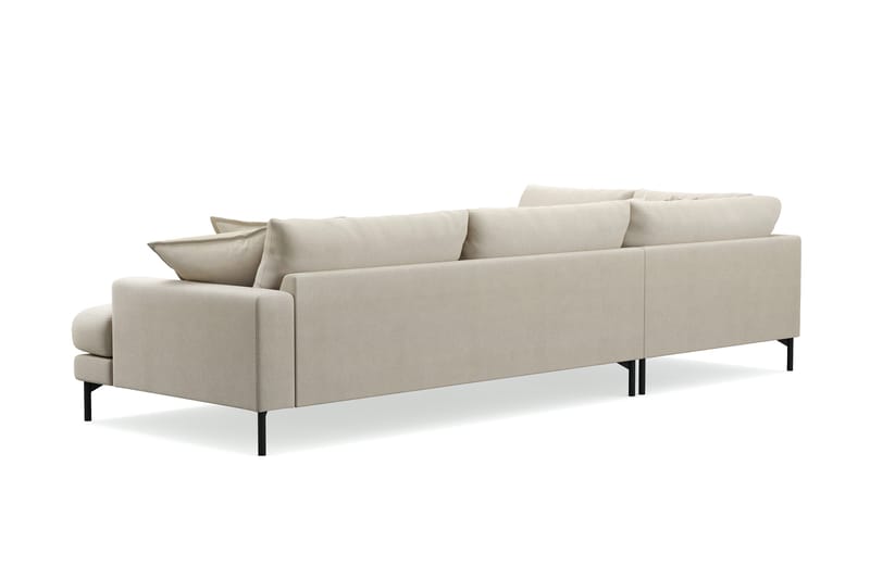 Menard Premium 5-seters venstrevendt L-formet dyp sjeselongsofa i stoff - Beige - Møbler - Sofaer - Sofaer med sjeselong