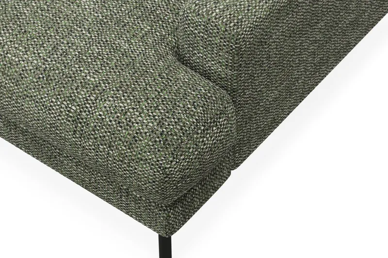 Menard Premium 5-seters venstrevendt L-formet dyp sjeselongsofa i chenille - Grønn - Møbler - Sofaer - Sofaer med sjeselong