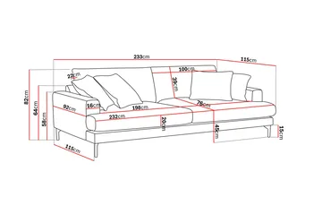Menard Premium 4-personers Dyb Sofa i Chenille - Brun - Møbler - Sofaer - 4 seter sofa