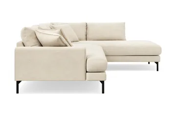 Menard Premium 5-seters høyrevendt L-formet dyp sjeselongsofa i chenille - Beige - Møbler - Sofaer - Sofaer med sjeselong