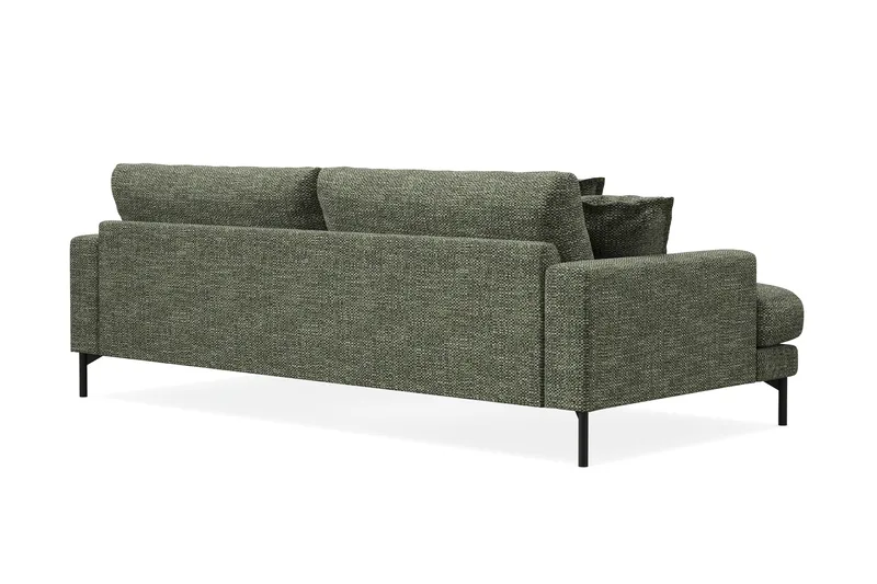 Menard Premium 4-seters dyp sofa i chenille - Grønn - Møbler - Sofaer - 4 seter sofa