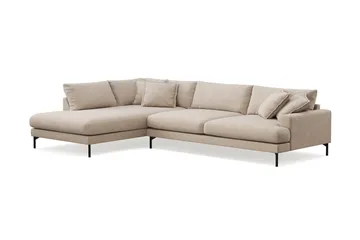 Menard Premium 5-seters venstrevendt L-formet dyp sjeselongsofa i stoff - Beige - Møbler - Sofaer - Sofaer med sjeselong