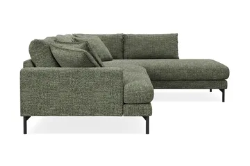 Menard Premium 5-seters høyrevendt L-formet dyp sjeselongsofa i chenille - Grønn - Møbler - Sofaer - Sofaer med sjeselong