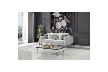 Mijara Sofa 3-sits - Grå - Møbler - Sofaer - Fløyelssofaer