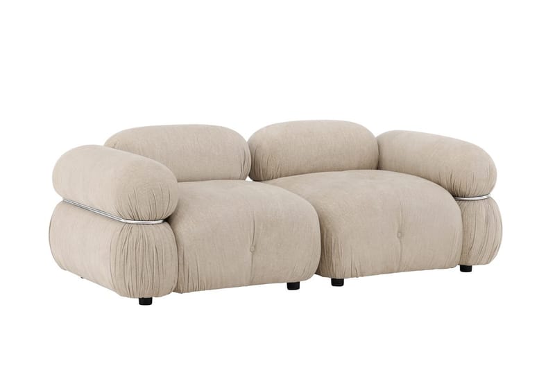 Mika 2-seter Boblete Sofa i Stoff - Beige - Møbler - Sofaer - 2 seter sofa