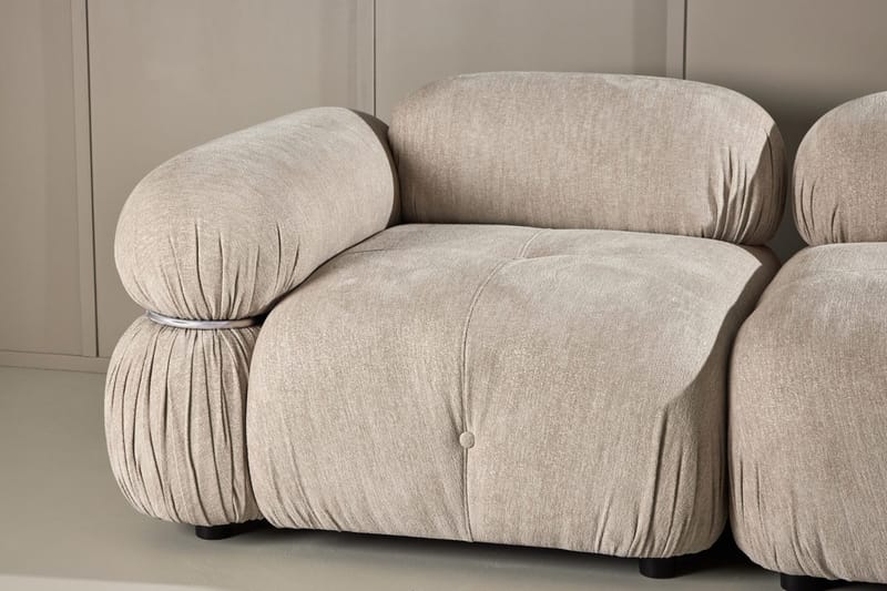 Mika 2-seter Boblete Sofa i Stoff - Beige - Møbler - Sofaer - 2 seter sofa