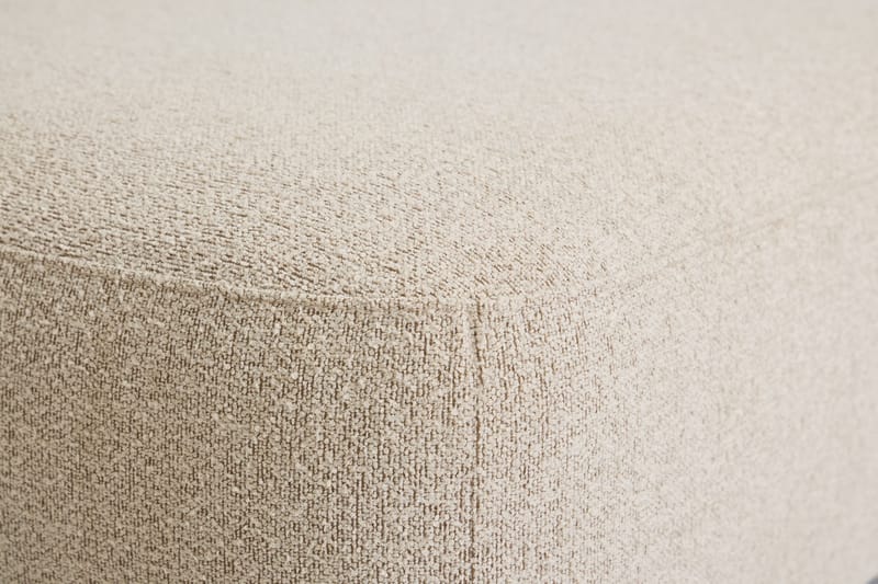 Milano avrundet 5-seters høyrevendt L-sofa med lav rygg i beige bouclé - Møbler - Sofaer - Sofaer med sjeselong
