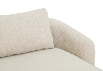 Milano avrundet 5-seters høyrevendt L-sofa med lav rygg i beige bouclé - Møbler - Sofaer - Sofaer med sjeselong
