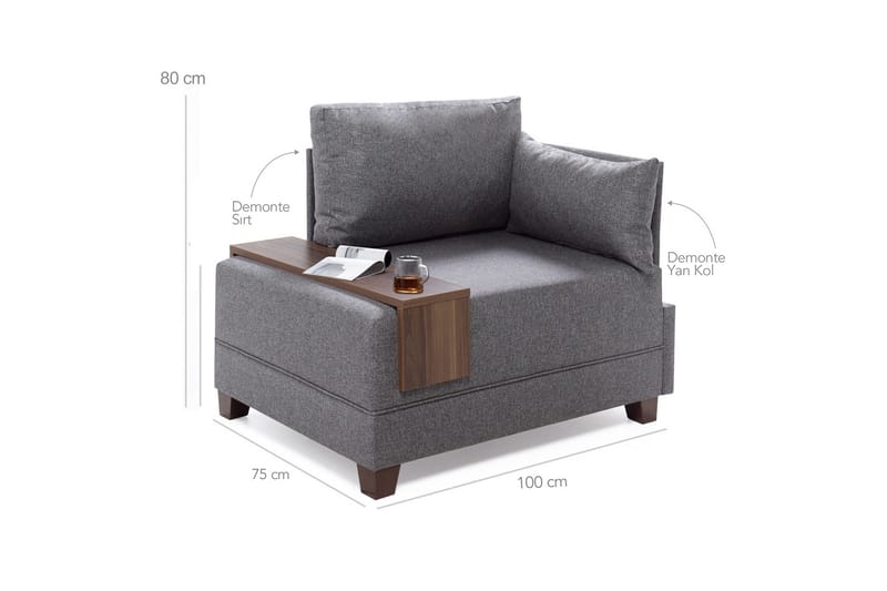 Algerie Lenestol Høyre - Møbler - Sofaer - Modulsofaer - Øvrige moduler til modulsofa