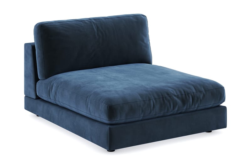 Arken 1-seters Divanmodul i Fløyel, Blå