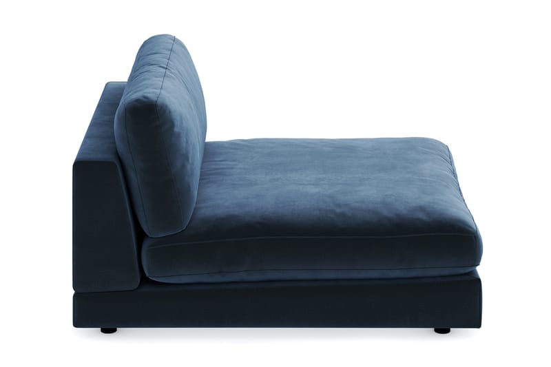 Arken 1-seters Divanmodul i Fløyel - Blå - Møbler - Sofaer - Modulsofaer - Øvrige moduler til modulsofa