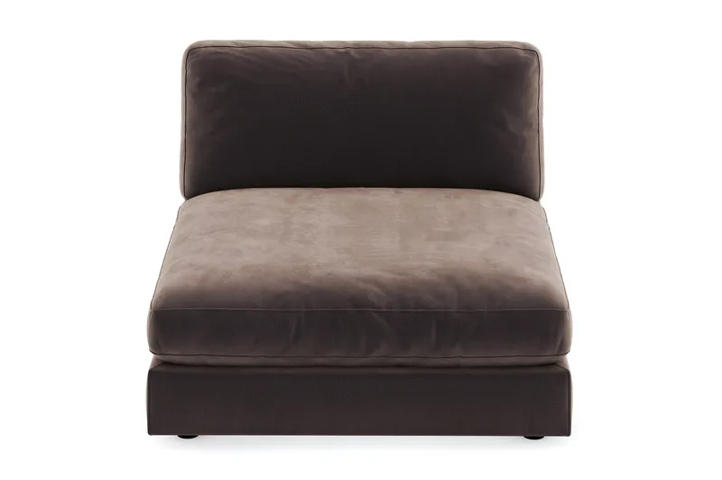 Arken 1-seters Divanmodul i Fløyel - Brun - Møbler - Sofaer - Modulsofaer - Øvrige moduler til modulsofa
