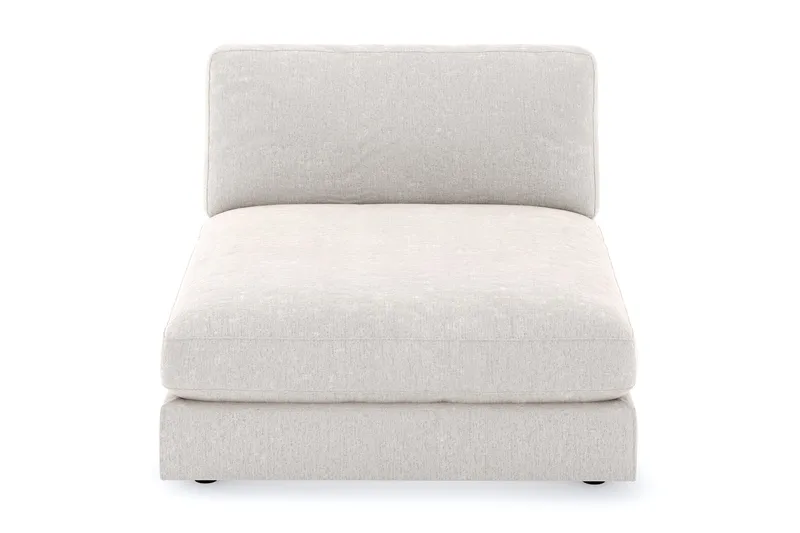 Arken 1-seters Divanmodul i Fløyel - Kremhvit - Møbler - Sofaer - Modulsofaer - Øvrige moduler til modulsofa