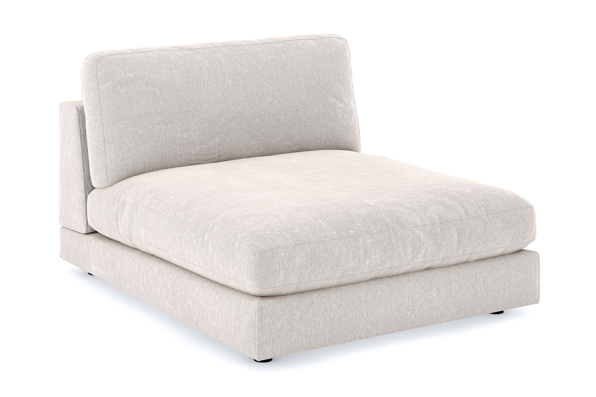 Arken 1-seters Divanmodul i Fløyel - Kremhvit - Møbler - Sofaer - Modulsofaer - Øvrige moduler til modulsofa