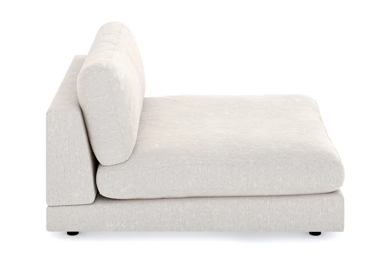 Arken 1-seters Divanmodul i Fløyel - Kremhvit - Møbler - Sofaer - Modulsofaer - Øvrige moduler til modulsofa