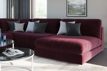 Arken 1-seters Divanmodul i Fløyel - Lilla - Møbler - Sofaer - Modulsofaer - Øvrige moduler til modulsofa