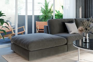 Arken 1-seters Divanmodul i Fløyel - Mørk grå - Møbler - Sofaer - Modulsofaer - Øvrige moduler til modulsofa