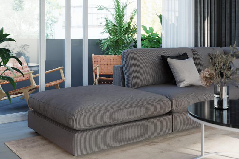 Arken 1-seters Divanmodul i Manchester - Mørk grå - Møbler - Sofaer - Modulsofaer - Øvrige moduler til modulsofa