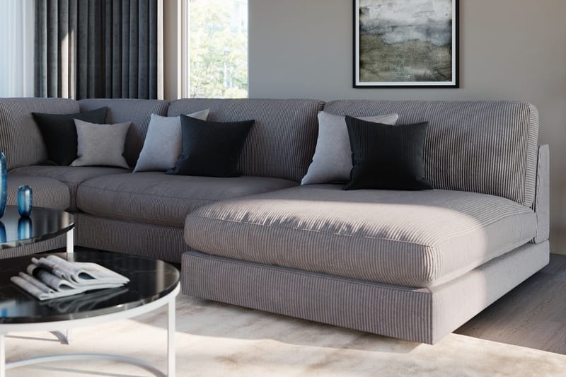 Arken 1-seters Divanmodul i Manchester - Mørk grå - Møbler - Sofaer - Modulsofaer - Øvrige moduler til modulsofa