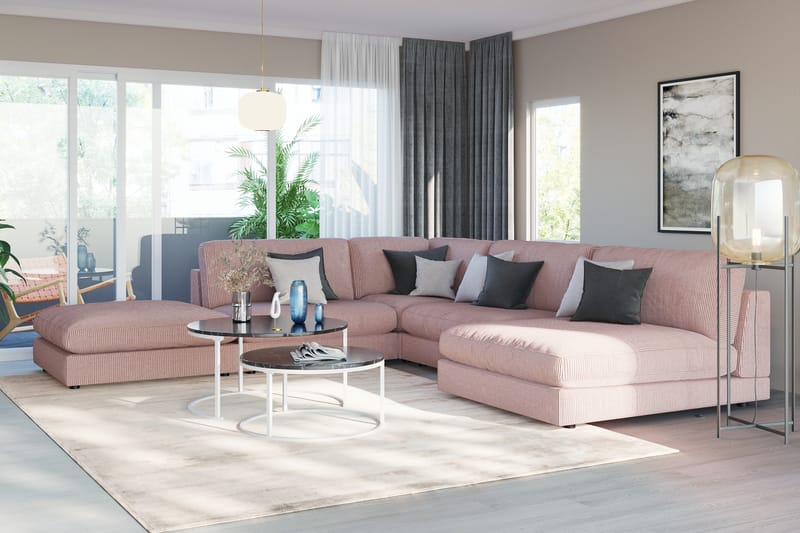 Arken 1-seters Divanmodul i Manchester - Rosa - Møbler - Sofaer - Modulsofaer - Øvrige moduler til modulsofa