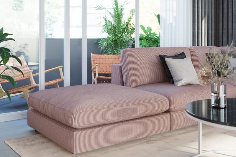 Arken 1-seters Divanmodul i Manchester - Rosa - Møbler - Sofaer - Modulsofaer - Øvrige moduler til modulsofa