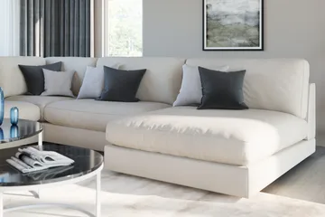 Arken 1-seters Divanmodul i Stoff - Beige - Møbler - Sofaer - Modulsofaer - Øvrige moduler til modulsofa