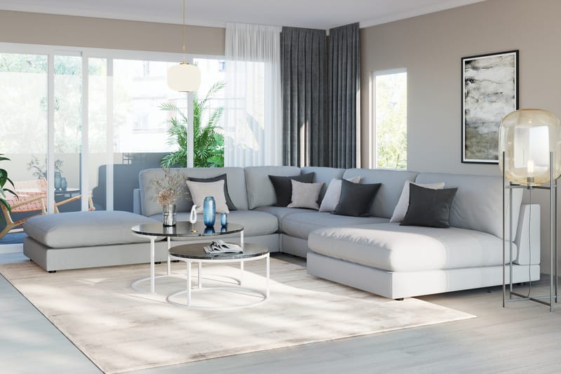 Arken 1-seters Divanmodul i Stoff - Grå - Møbler - Sofaer - Modulsofaer - Øvrige moduler til modulsofa