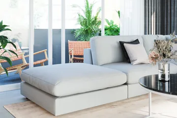 Arken 1-seters Divanmodul i Stoff - Lys grå - Møbler - Sofaer - Modulsofaer - Øvrige moduler til modulsofa