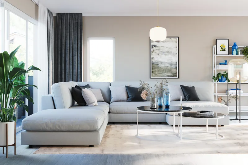 Arken 1-seters Divanmodul i Stoff - Lys grå - Møbler - Sofaer - Modulsofaer - Øvrige moduler til modulsofa