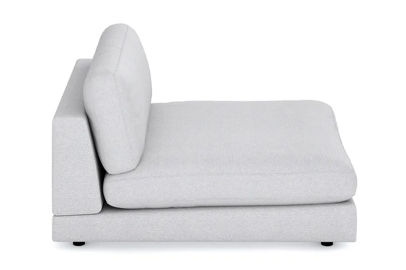 Arken 1-seters Divanmodul i Stoff - Lys grå - Møbler - Sofaer - Modulsofaer - Øvrige moduler til modulsofa