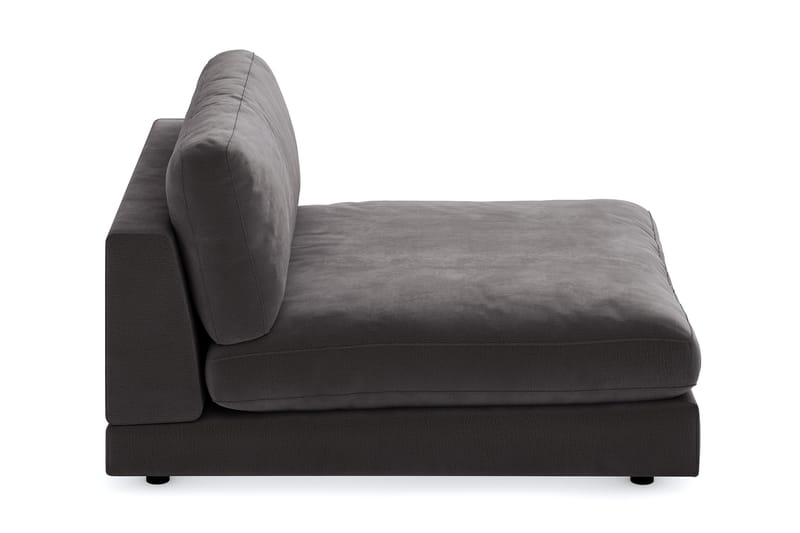 Arken 2-seters Divanmodul i Fløyel - Mørk grå - Møbler - Sofaer - Modulsofaer - Øvrige moduler til modulsofa