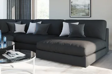 Arken 2-seters Divanmodul i Stoff - Svart - Møbler - Sofaer - Modulsofaer - Øvrige moduler til modulsofa
