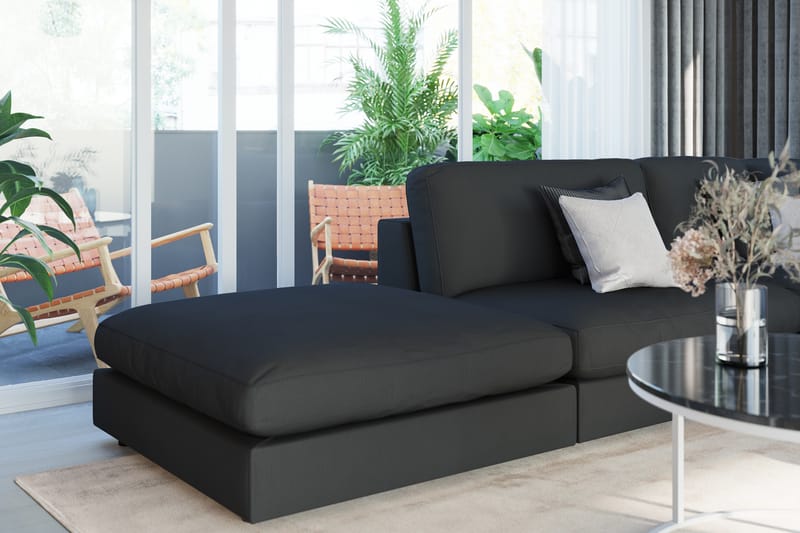 Arken 2-seters Divanmodul i Stoff - Svart - Møbler - Sofaer - Modulsofaer - Øvrige moduler til modulsofa