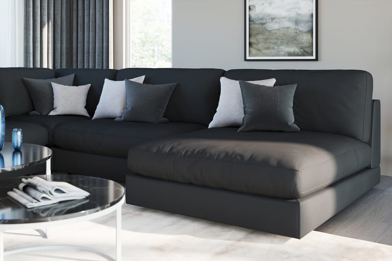 Arken 2-seters Divanmodul i Stoff - Svart - Møbler - Sofaer - Modulsofaer - Øvrige moduler til modulsofa