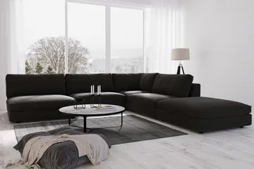Arken 2-seters Divanmodul i Stoff - Svart - Møbler - Sofaer - Modulsofaer - Øvrige moduler til modulsofa