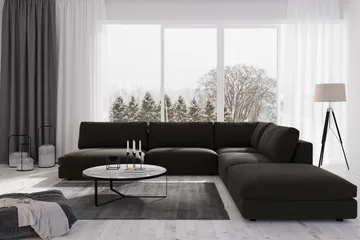 Arken 2-seters Divanmodul i Stoff - Svart - Møbler - Sofaer - Modulsofaer - Øvrige moduler til modulsofa