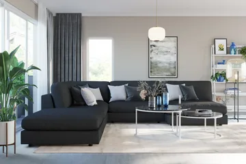 Arken 2-seters Divanmodul i Stoff - Svart - Møbler - Sofaer - Modulsofaer - Øvrige moduler til modulsofa