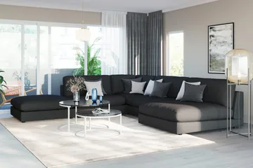 Arken 2-seters Divanmodul i Stoff - Svart - Møbler - Sofaer - Modulsofaer - Øvrige moduler til modulsofa