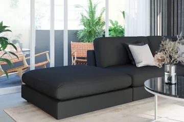 Arken 2-seters Divanmodul i Stoff - Svart - Møbler - Sofaer - Modulsofaer - Øvrige moduler til modulsofa