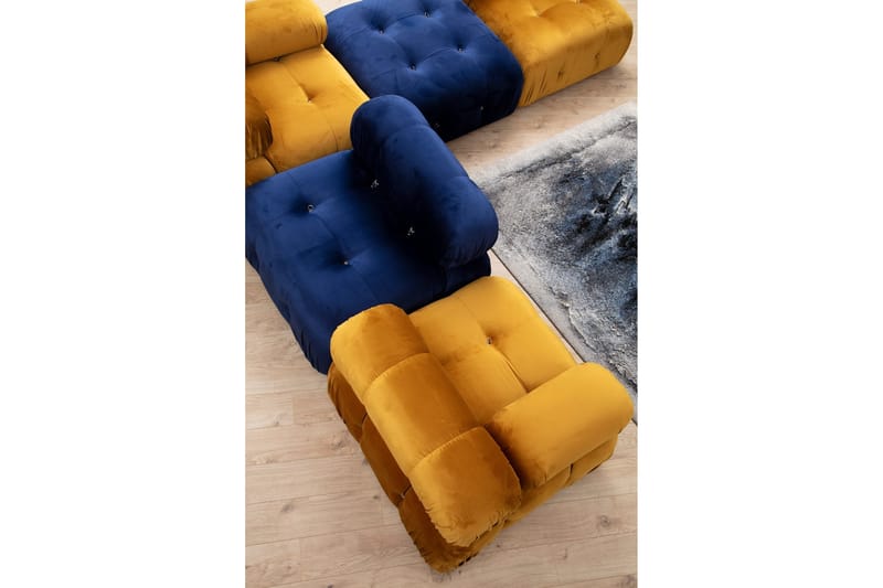 Belgin Fotskammelmodul 95 cm - Blå - Møbler - Sofaer - Modulsofaer - Øvrige moduler til modulsofa