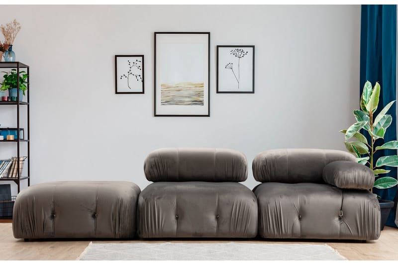 Belgin Fotskammelmodul 95 cm - Grå - Møbler - Sofaer - Modulsofaer - Øvrige moduler til modulsofa