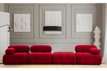 Belgin Fotskammelmodul 95 cm - Rød - Møbler - Sofaer - Modulsofaer - Øvrige moduler til modulsofa