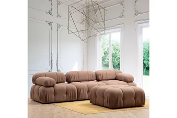 Belgin Høyremodul 95 cm - Brun - Møbler - Sofaer - Modulsofaer - Øvrige moduler til modulsofa