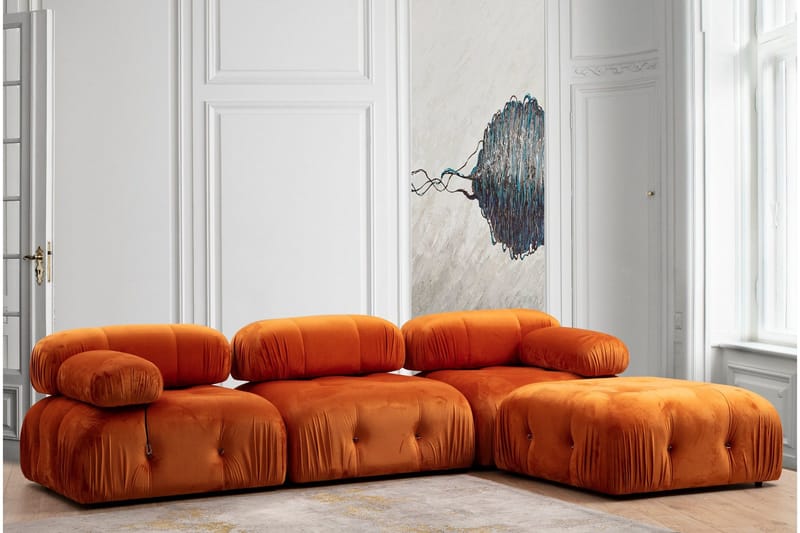 Belgin Høyremodul 95 cm - Oransje - Møbler - Sofaer - Modulsofaer - Øvrige moduler til modulsofa