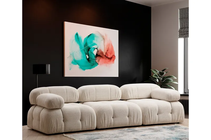 Belgin Venstremodul 95 cm - Krem - Møbler - Sofaer - Modulsofaer - Øvrige moduler til modulsofa