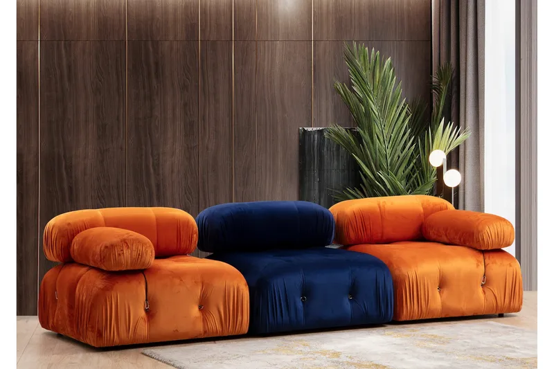 Belgin Venstremodul 95 cm - Oransje - Møbler - Sofaer - Modulsofaer - Øvrige moduler til modulsofa